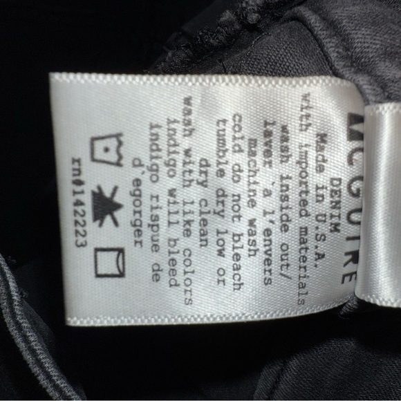 McGuire Straight Pencil Denim Skirt-Fringe-Dark Gray Faded Black-Size 28 - Picture 9 of 9